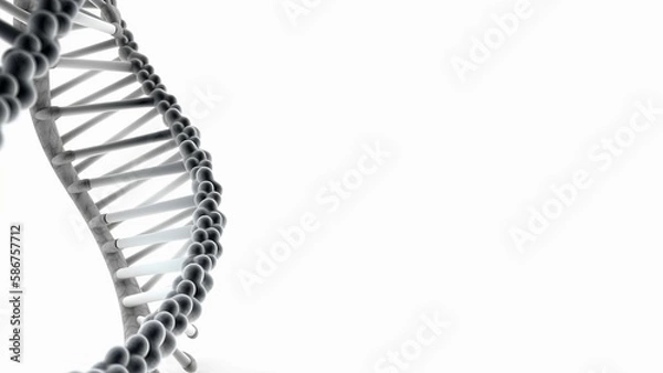 Fototapeta Abstract DNA Spirals. Biotech. Science. Innovation. MedTech. 3D