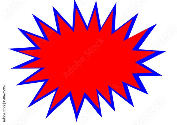 Obraz red star burst