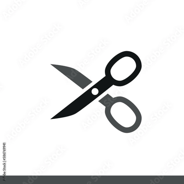 Fototapeta Scissors icon vector. Cut. Cutting Scissors. 