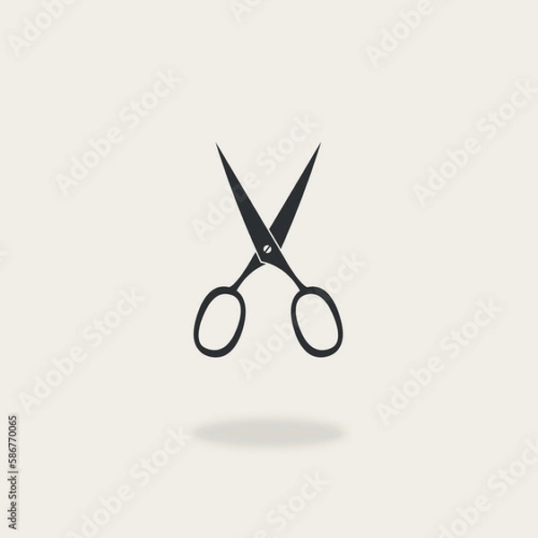 Fototapeta Scissors icon vector. Cut. Cutting Scissors. 