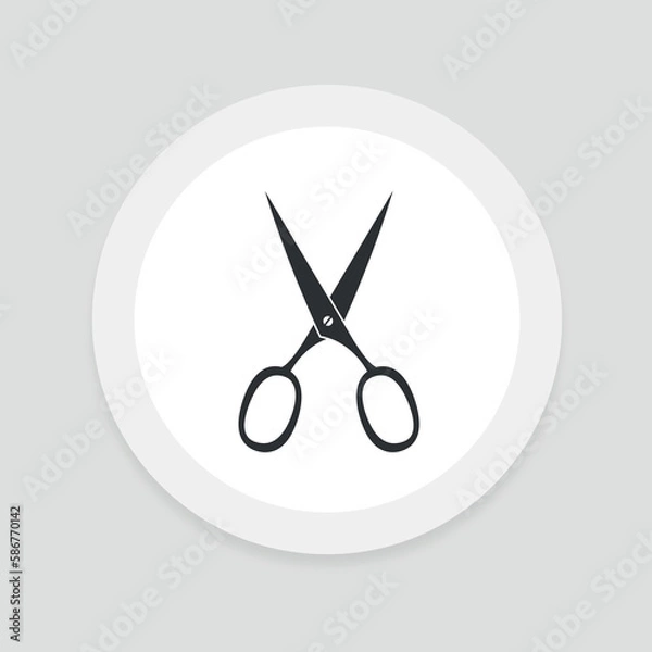 Fototapeta Scissors icon vector. Cut. Cutting Scissors. 