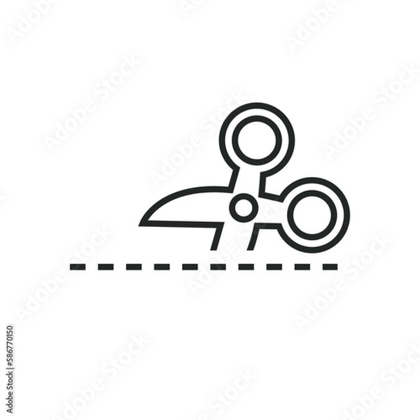 Fototapeta Scissors icon vector. Cut. Cutting Scissors. 