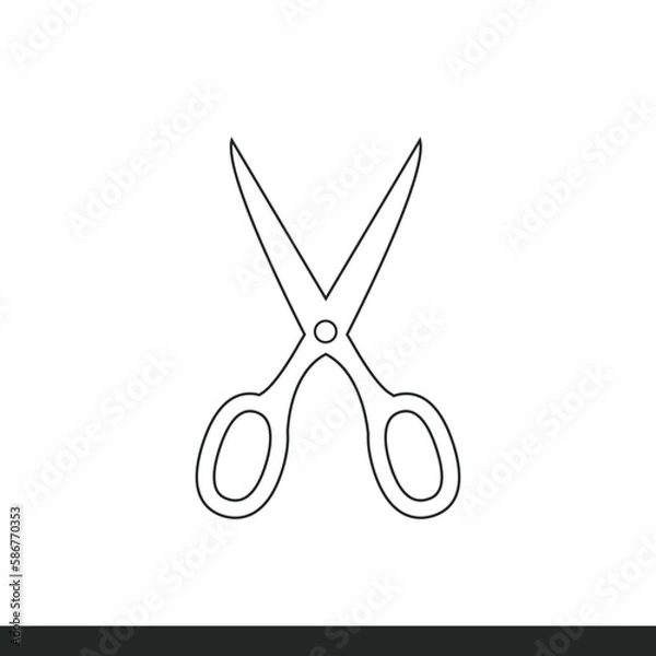 Fototapeta Scissors icon vector. Cut. Cutting Scissors. 