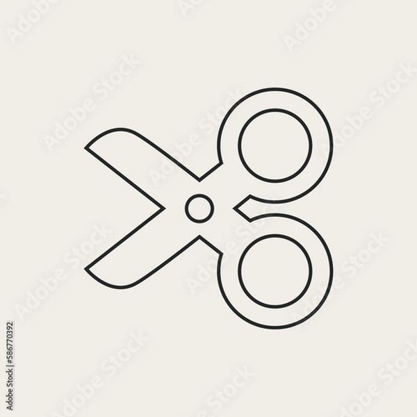 Fototapeta Scissors icon vector. Cut. Cutting Scissors. 