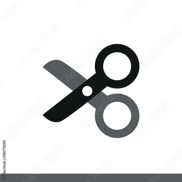 Fototapeta Scissors icon vector. Cut. Cutting Scissors. 