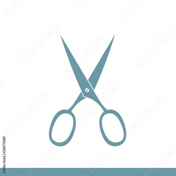 Fototapeta Scissors icon vector. Cut. Cutting Scissors. 