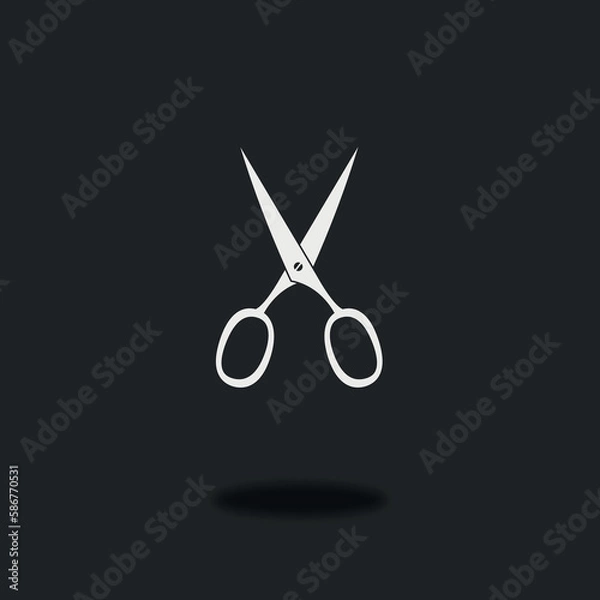 Fototapeta Scissors icon vector. Cut. Cutting Scissors. 
