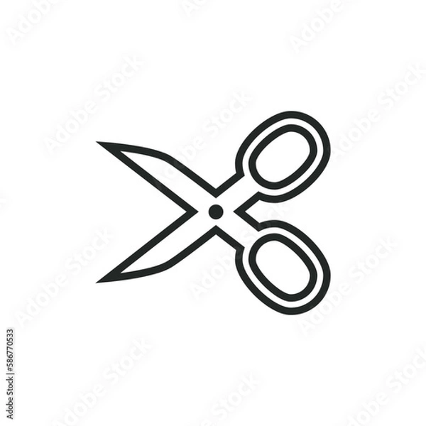 Fototapeta Scissors icon vector. Cut. Cutting Scissors. 