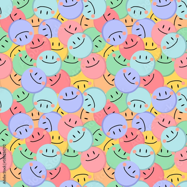 Fototapeta seamless pattern with hand drawn.