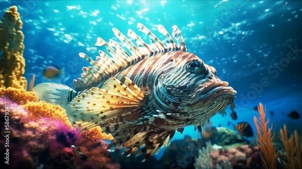 Fototapeta 魚　イメージイラスト　generative AI
