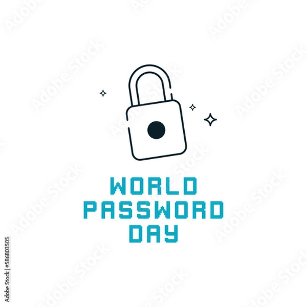 Fototapeta World Password day banner design template