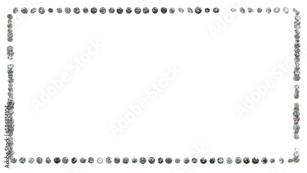 Obraz diamonds frame transparent png file as procedural 3d modeling.