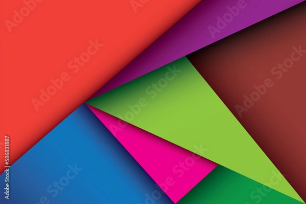 Fototapeta Colorful abstract background with triangle shape. Vector illustration.