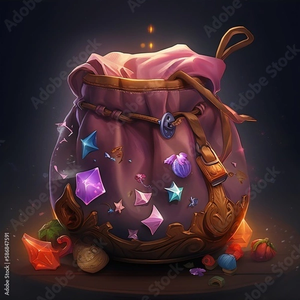Fototapeta Magical bag of holding created with AI
