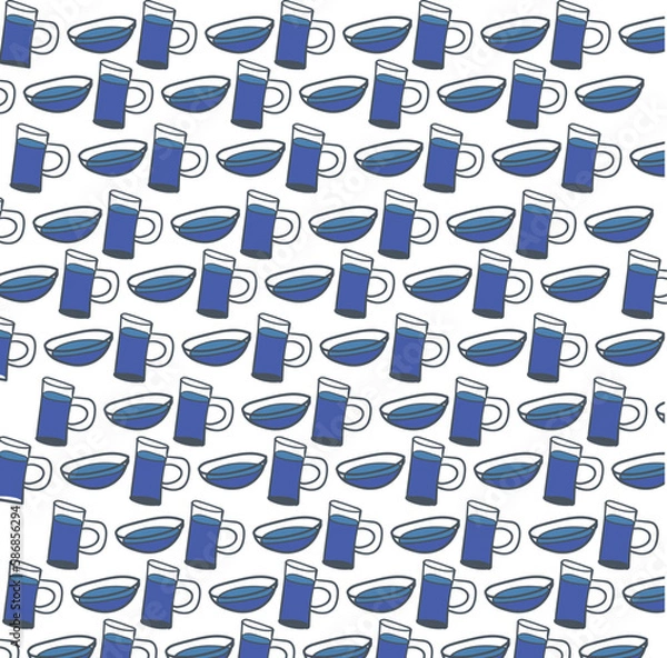 Fototapeta seamless pattern with cups