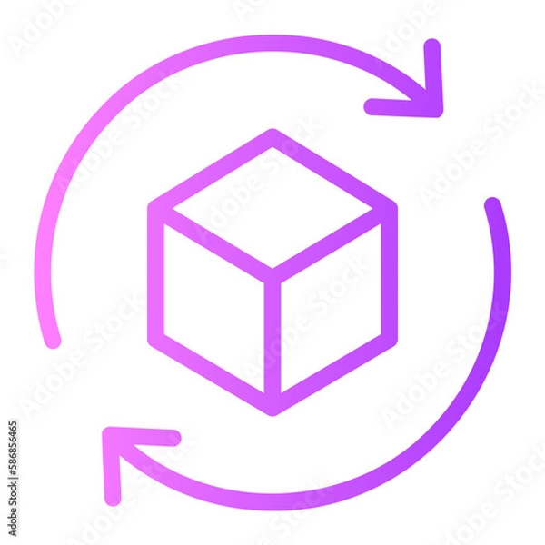 Fototapeta blockchain gradient icon