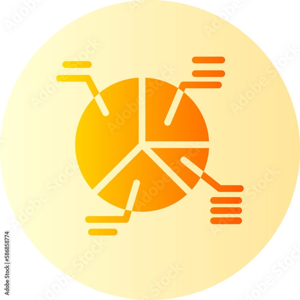 Fototapeta analysis gradient icon
