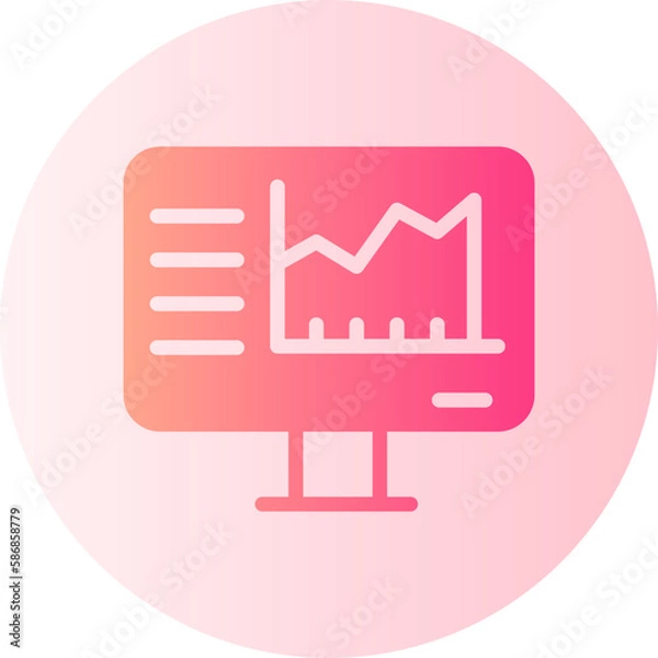 Fototapeta stock market gradient icon