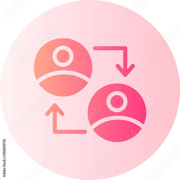 Fototapeta teamwork gradient icon