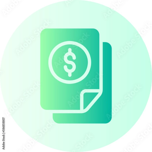 Fototapeta budget gradient icon