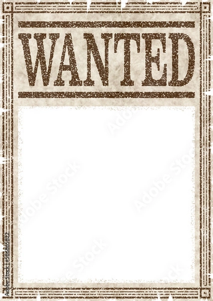 Obraz WANTED 指名手配 フレーム