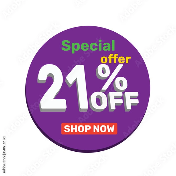 Obraz 21% off vector illustration template design.