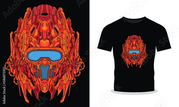 Fototapeta Powerful Mecha Illustration A Display of Strength and Toughness