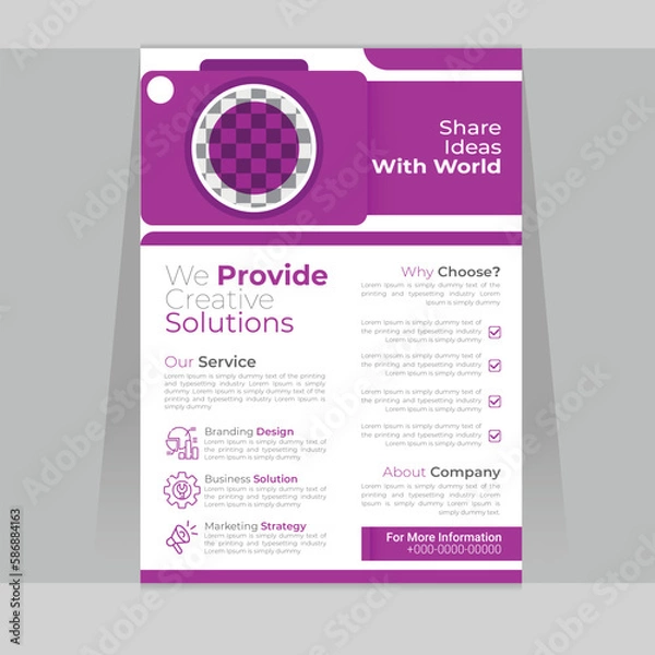 Obraz We provide creative solutions for business growth flyer design
