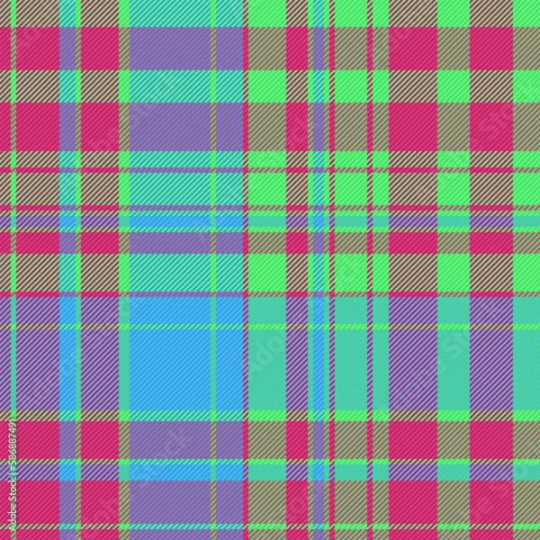 Fototapeta Check fabric tartan. Vector pattern background. Plaid seamless textile texture.