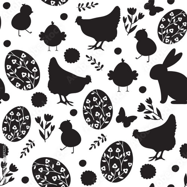 Fototapeta Beautiful Easter Pattern. Hq fully editable vector.