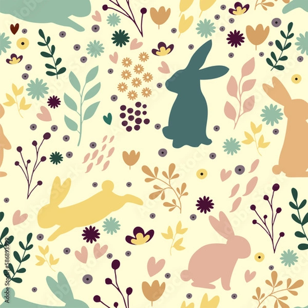 Fototapeta Beautiful Easter Pattern. Hq fully editable vector.