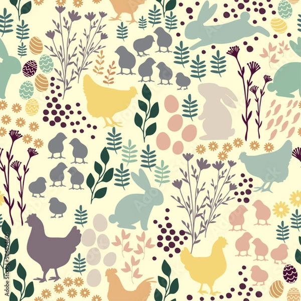 Obraz Beautiful Easter Pattern. Hq fully editable vector.