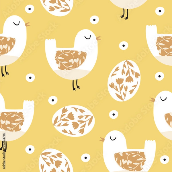 Obraz Beautiful Easter Pattern. Hq fully editable vector.