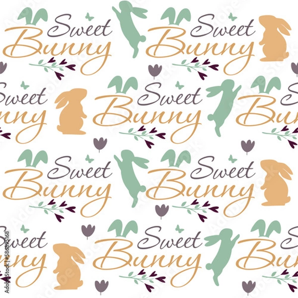 Obraz Beautiful Easter Pattern. Hq fully editable vector.