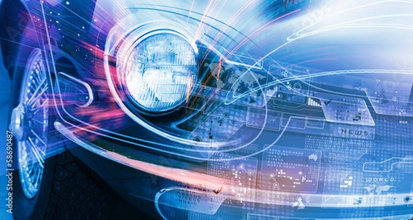 Fototapeta Reflektor samochodowy