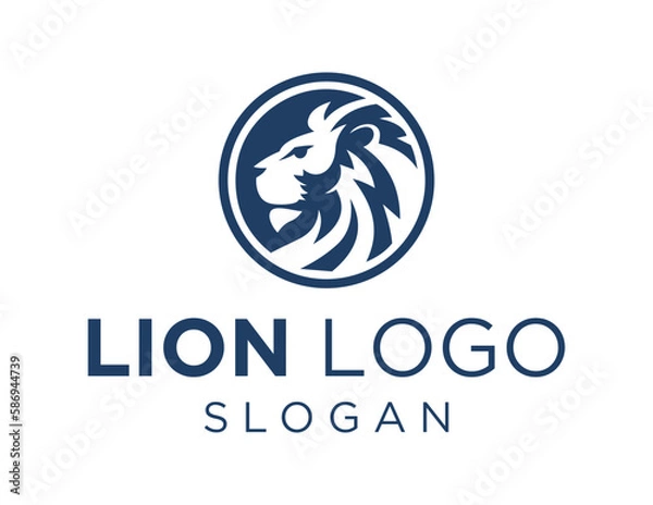 Fototapeta Logo about Lion on white background. created using the CorelDraw application.