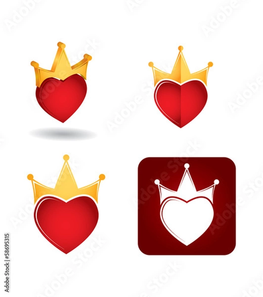 Obraz Abstract icon set with heart