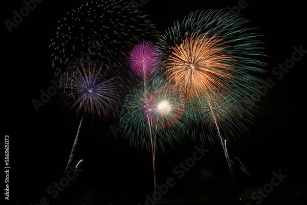 Obraz 山梨の神明の花火