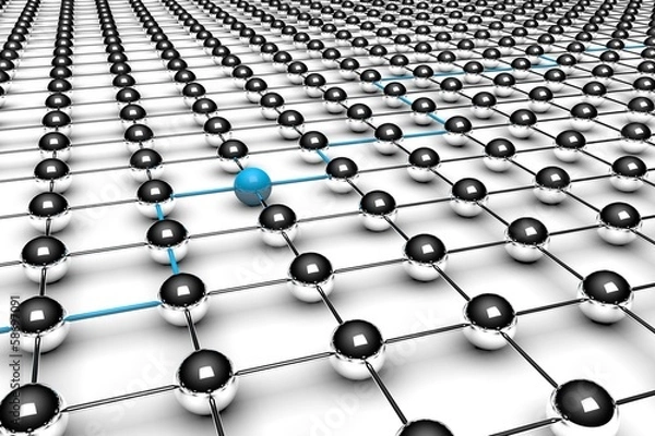 Obraz Rasterpunkt blau