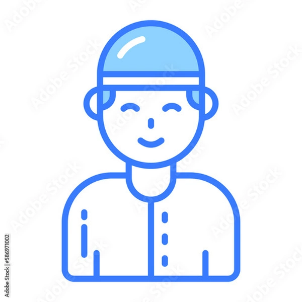 Fototapeta An amazing vector of muslim man avatar, easy to download