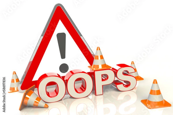 Obraz Ostrzeżenie OOPS