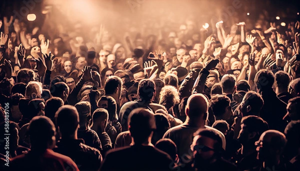 Fototapeta crowd of people at concert