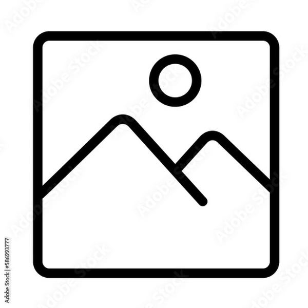 Fototapeta picture business icon with black outline style. business, icon, symbol, note, vector, document, office. Vector illustration