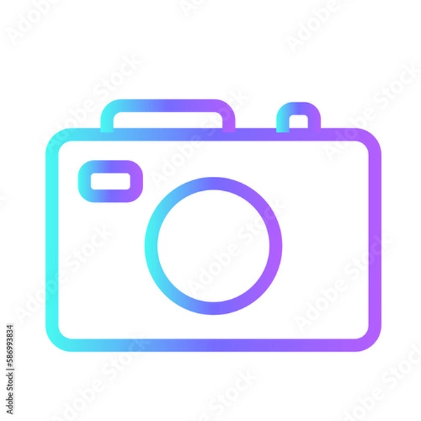 Fototapeta camera business icon with purple blue outline style. business, icon, checklist, symbol, document, vector, report. Vector illustration