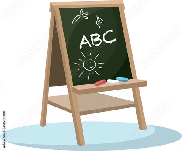 Fototapeta Back to school. Vector illustration set.