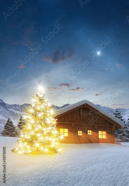 Obraz Weihnachten auf der Alm