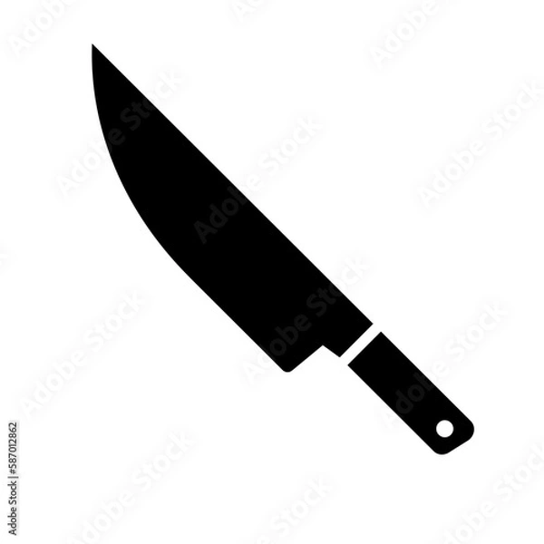 Obraz Knife icon. Blade. Deadly weapon. Vector.