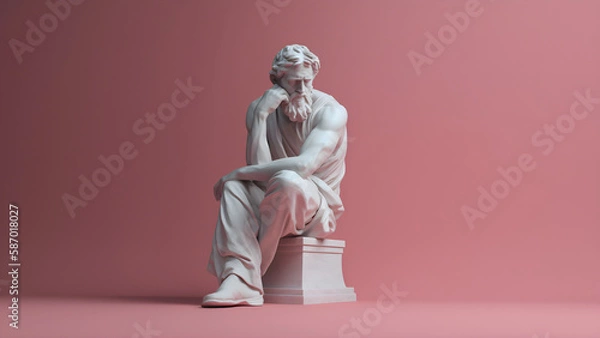 Obraz Greek Stoic Philosopher statue digital render