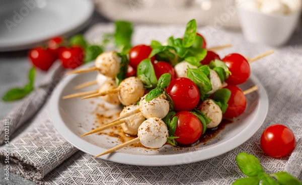 Obraz Delicious caprese skewer