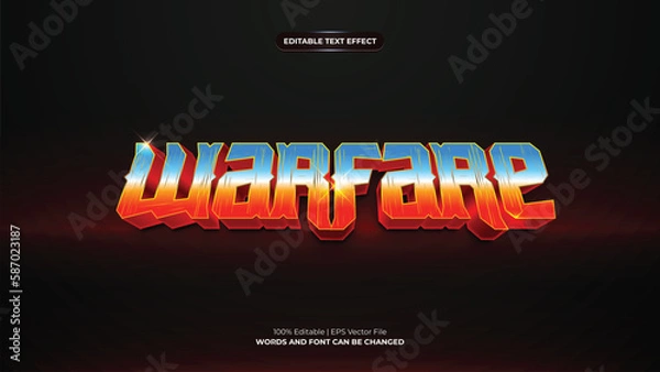 Obraz Warfare 3d editable text effect